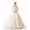 A-line Sweetheart Cathedral Train Satin Beading Wedding Dress